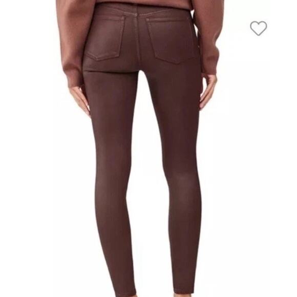 DL1961 Florence Mid Rise Merlot Coated Ultrasculpt Skinny Ankle Jeans Size 26‎ - Picture 8 of 8